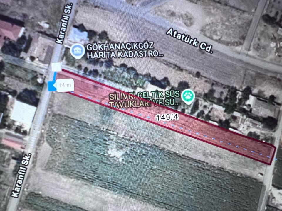 Silivri Çeltik Mahallesi Satılık 2.686 m² Yatırımlık Tarla